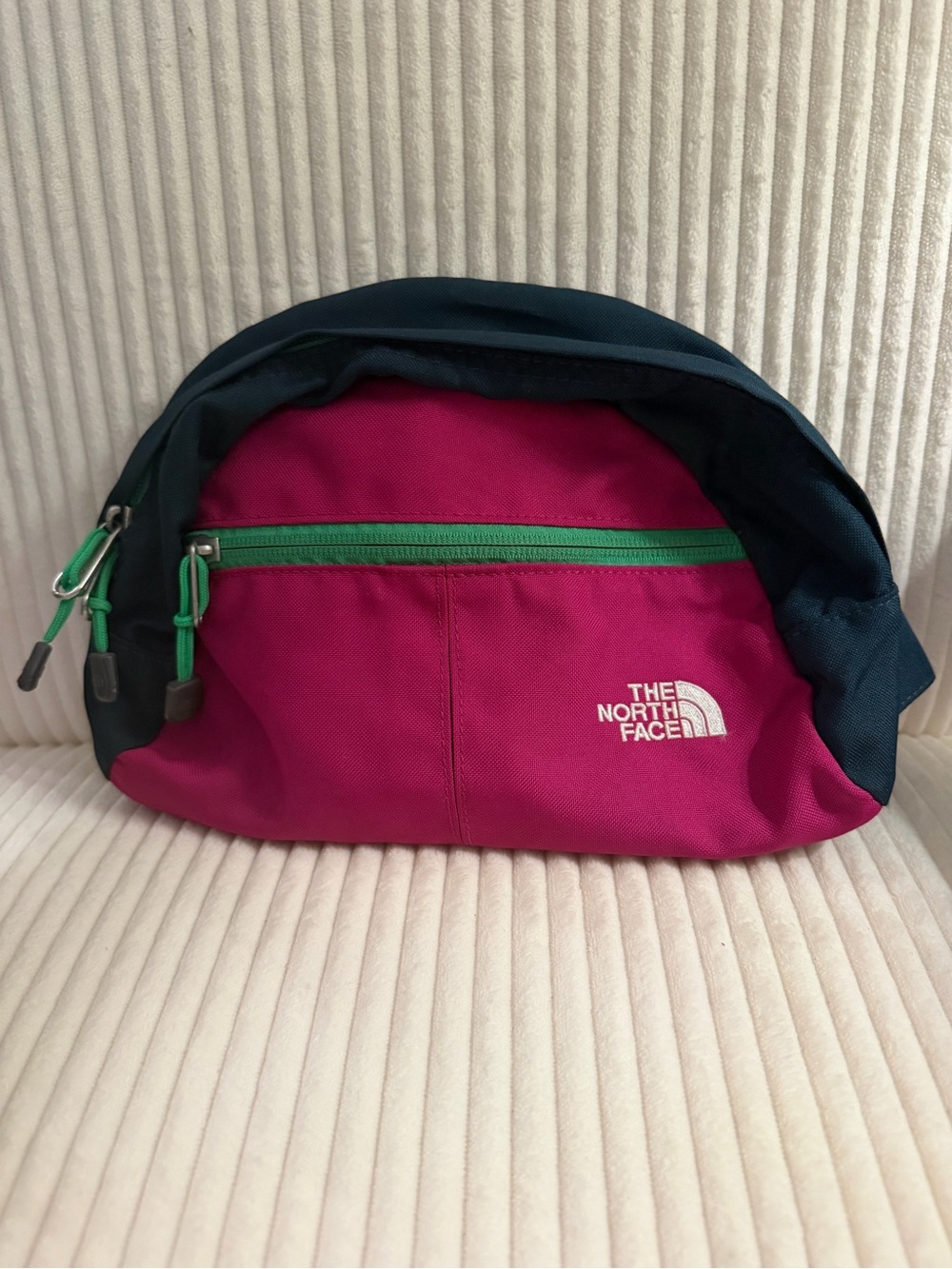 The North Face Magenta and Navy Lumbar Mountain Fanny Pack